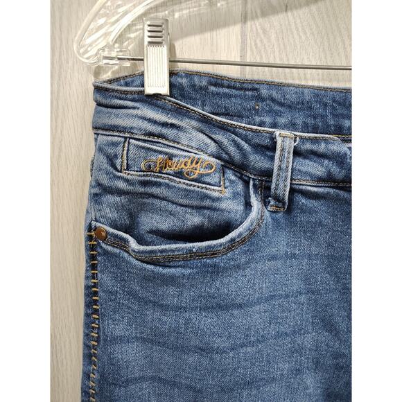 Judy Blue Boyfriend Fit Embroidered Distressed Western Cowgirl Denim Jeans 15/32 - Picture 2 of 8